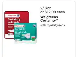 Walgreens Walgreens Certainty offer