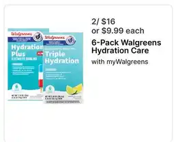 Walgreens 6-Pack Hydration Care offer