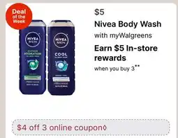 Walgreens Nivea Body Wash offer