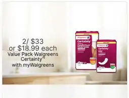 Walgreens Value Pack Walgreens Certainty offer