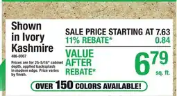 Menards Shown in Ivory Kashmire offer