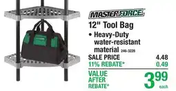 Menards Masterforce 12 Tool Bag offer