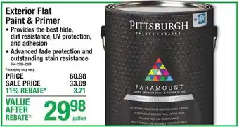 Menards Exterior Flat Paint & Primer offer