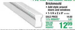 Menards Brickmould offer