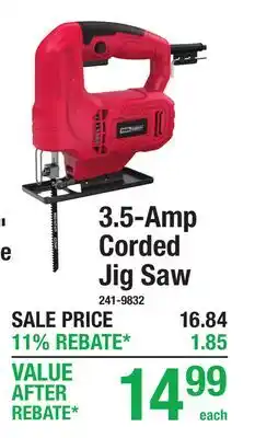 Menards Tool Shop 3.5-Amp Corded Jig Saw offer