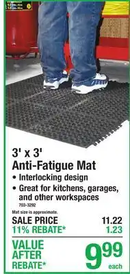 Menards 3' x 3' Anti-Fatigue Mat offer