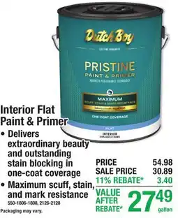 Menards Dutch Boy Interior Flat Paint & Primer offer