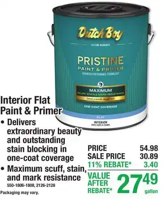 Menards Dutch Boy Interior Flat Paint & Primer offer