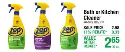 Menards ZEP Bath or Kitchen Cleaner offer