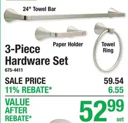 Menards Delta 3-Piece Hardware Set offer