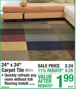 Menards 24 x 24 Carpet Tile offer