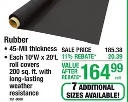 Menards Rubber offer