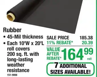 Menards Rubber offer