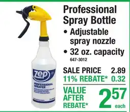 Menards Professional Spray Bottle offer