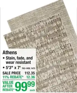 Menards Athens AREA RUGS offer