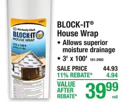 Menards BLOCK-IT House Wrap offer