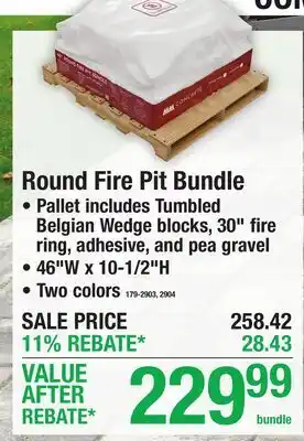 Menards Round Fire Pit Bundle offer