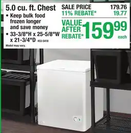 Menards 5.0 cu. ft. Chest offer