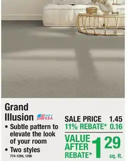 Menards Grand Illusion Carpet offer