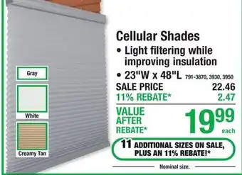 Menards Cellular Shades offer