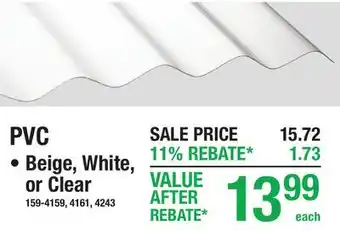Menards PVC offer