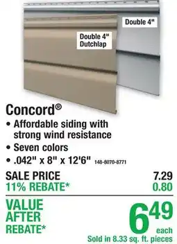 Menards Concord offer