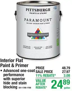 Menards Interior Flat Paint & Primer offer