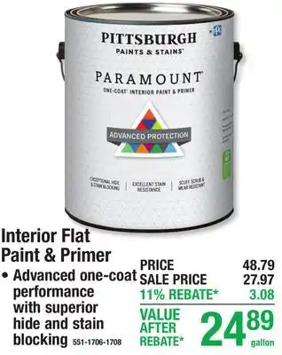 Menards Interior Flat Paint & Primer offer