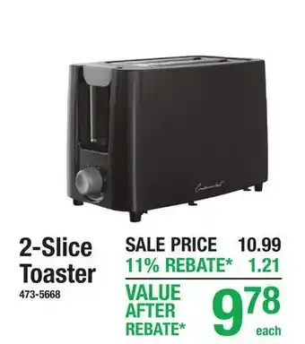 Menards 2-Slice Toaster offer