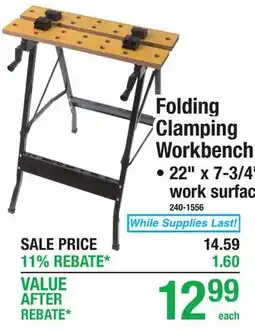 Menards Folding Clamping Workbench offer