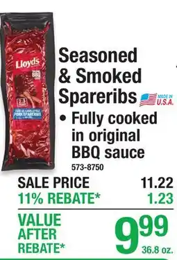 Menards Lloyd's Seasoned & Smoked Spareribs offer