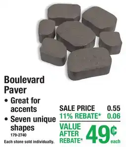 Menards Boulevard Paver offer