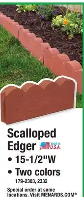 Menards Scalloped Edger offer