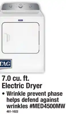 Menards Maytag 7.0 cu. ft. Electric Dryer offer