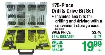 Menards 175-Piece Drill & Drive Bit Set offer