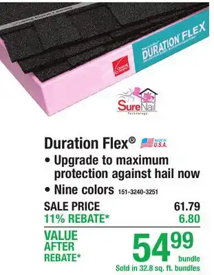 Menards Duration Flex offer