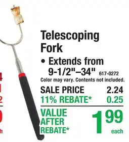 Menards Telescoping Fork offer