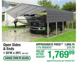 Menards Open Sides & Ends offer