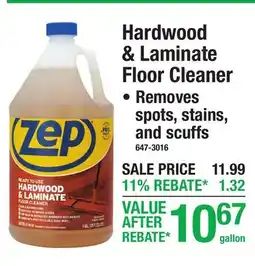 Menards Hardwood & Laminate Floor Cleaner offer