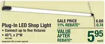 Menards Plug-In LED Shop Light offer