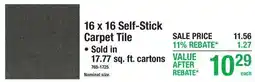 Menards 16 x 16 Self-Stick Carpet Tile offer