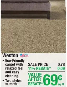 Menards Carpet Weston offer