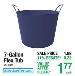 Menards 7-Gallon Flex Tub offer