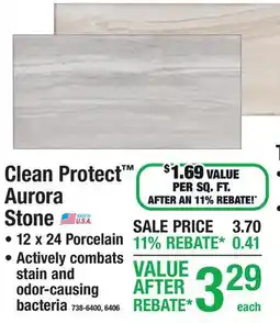 Menards Clean Protect Aurora Stone offer