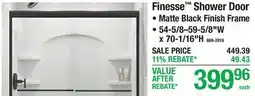 Menards Finesse Shower Door offer