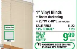 Menards 1 Vinyl Blinds offer