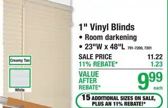 Menards 1 Vinyl Blinds offer