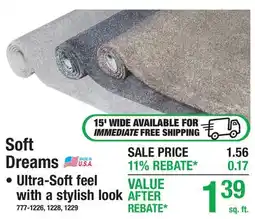 Menards Soft Dreams Carpet offer