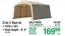 Menards 3-In-1 Run-In offer