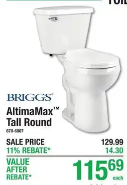 Menards Briggs AltimaMax Tall Round offer